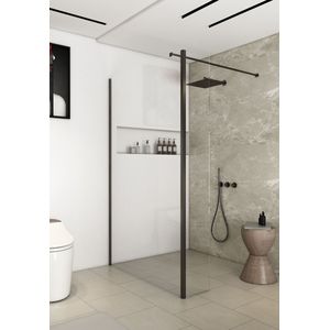 Saniclear Redro inloopdouche 80x30x200cm gunmetal - verouderd ijzer