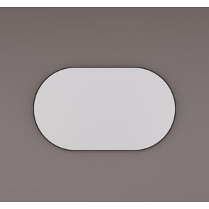 Hipp Design 8600 ovale zwarte spiegel 80x40cm