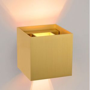 Lucide Xio wandlamp 10x10cm G9 goud mat