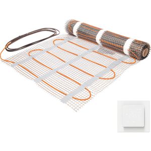 Saniclear Glow elektrische vloerverwarming 0.5m² met witte Wifi thermostaat