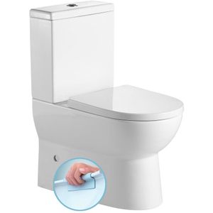 Aqualine Jalta duoblok staand toilet zonder spoelrand wit