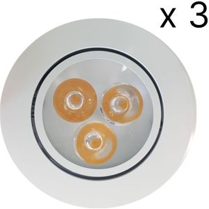 NJOY verlichtingsset met 3 LED spots 85mm 3W wit