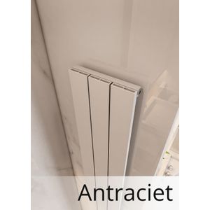 Eastbrook Charlton verticale aluminium radiator 180x47cm Antraciet 1441 watt