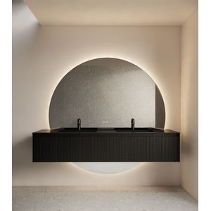 Gliss Design Lios tweedelige ronde spiegel 120cm voor badmeubel