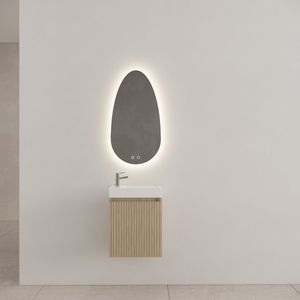 Gliss Design Timotheus toiletmeubel met ribbelfront 40cm corn silk met keramische fontein