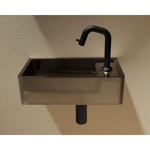 Riho Frosted fontein solid surface met kraangat rechts frosted umber