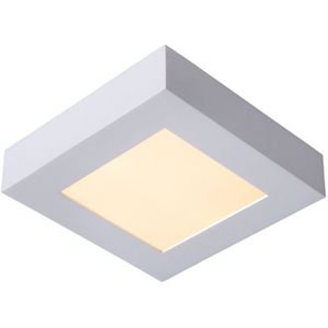 Lucide Brice vierkante plafondlamp 16.8cm 15W wit