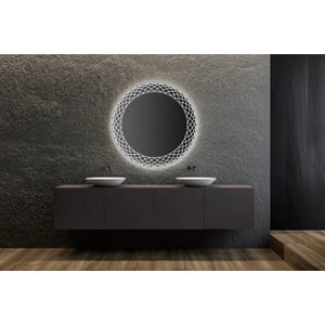Gliss Design Fantasia spiegel met LED-verlichting en verwarming 80cm