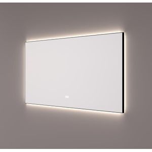 Hipp Design 12500 spiegel mat zwart 140x70cm met backlight en spiegelverwarming