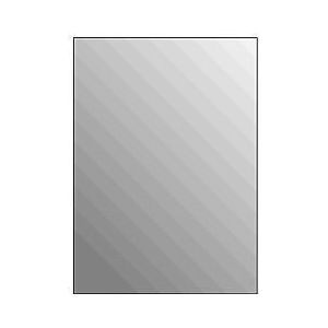 Plieger Basic 4mm rechthoekige spiegel 120x45cm zilver