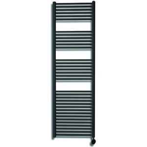 Sanicare elektrische design radiator 45x172cm zwart met thermostaat rechts chroom