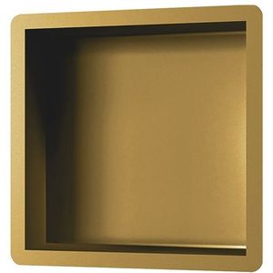 Brauer Gold Edition inbouwnis 30x30cm geborsteld messing PVD