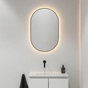 Mondiaz Glow ovale spiegel 45x90cm met verlichting rust