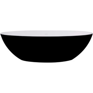 Best Design New Stone Bicolor vrijstaand bad zwart/wit 180x85x52cm