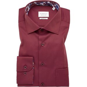 COMFORT FIT Cover Shirt in bordeaux vlakte