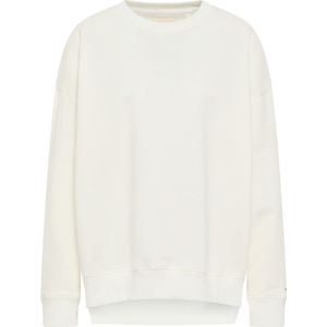 Gebreide pullover in wit vlakte