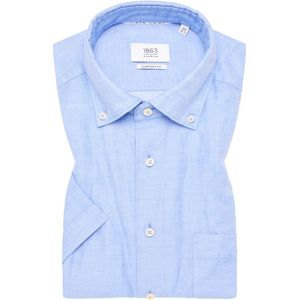 COMFORT FIT Linen Shirt in azuurblauw vlakte