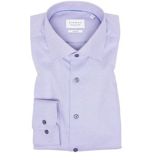 SLIM FIT Overhemd in lavendel gestructureerd
