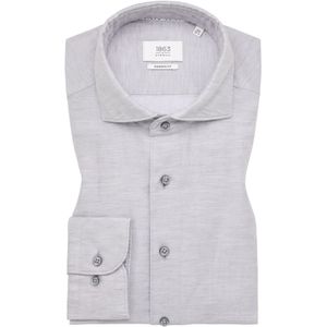 MODERN FIT Linen Shirt in grijs vlakte