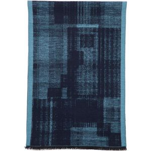 Sjaal in turquoise met patroon