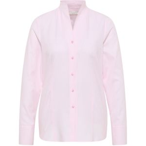 Overhemdblouse in roze gestructureerd