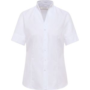 Overhemdblouse in wit gestructureerd