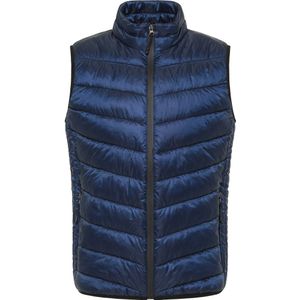 Gewatteerd vest in indigo vlakte