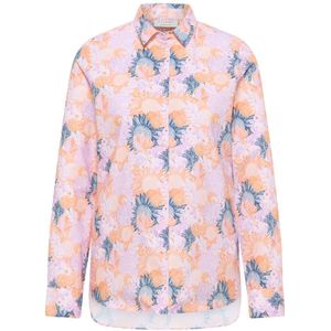 Oxford Shirt Blouse in mandarijn gedrukt