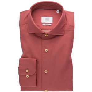 SLIM FIT Soft Luxury Shirt in sunset red vlakte