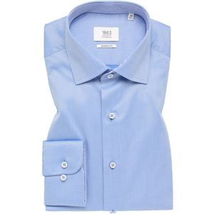 MODERN FIT Luxury Shirt in middenblauw vlakte