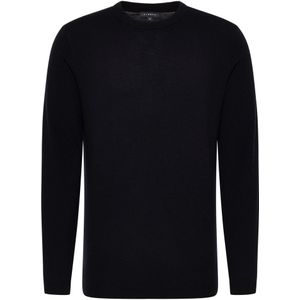 Gebreide pullover in navy vlakte