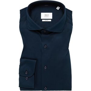 SLIM FIT Jersey Shirt in donkerblauw vlakte