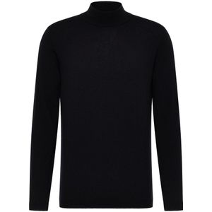 Gebreide pullover in navy vlakte