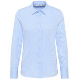 Overhemdblouse in blauw gestreept