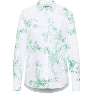 Oxford Shirt Blouse in groen gedrukt