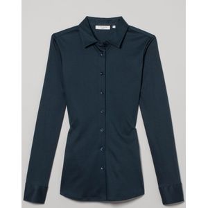 Jersey Shirt Blouse in navy vlakte