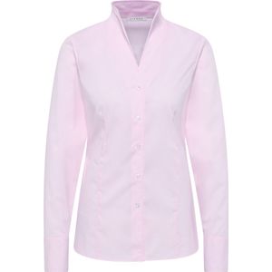 Overhemdblouse in roze gestreept