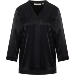 Viscose Shirt Blouse in zwart vlakte