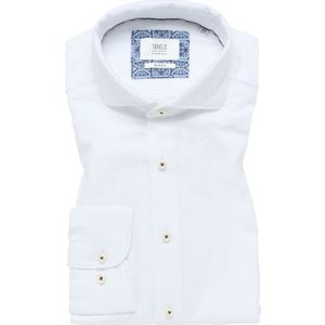 SLIM FIT Linen Shirt in wit vlakte