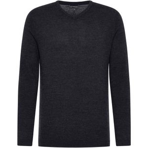 Gebreide pullover in grafiet vlakte