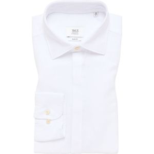 SLIM FIT Linen Shirt in wit vlakte