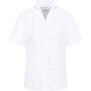 Overhemdblouse in wit gestructureerd