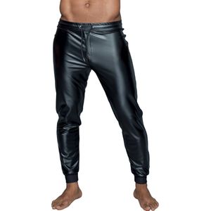 Noir Handmade Comfortabele Broek Wetlook - Zwart