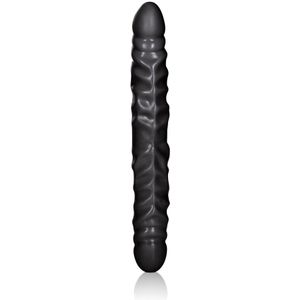 Geaderde Dubbele Dildo - Black Jack - 30 cm