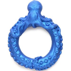 Siliconen Cockring Poseidon's Octo-Ring - Blauw