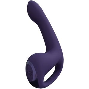 Vibrator Riko met vingerbeweging en pulsgolfstimulator - Paars