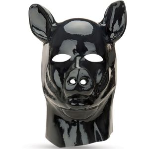 Prowler Red Latex Pig Masker - Zwart