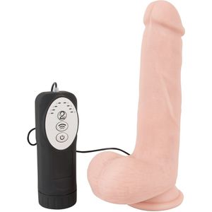 Roterende Vibrator met Beads - Huidskleur