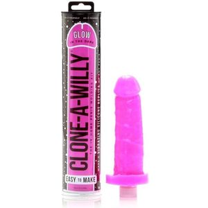 Clone-A-Willy Glow In The Dark - Roze