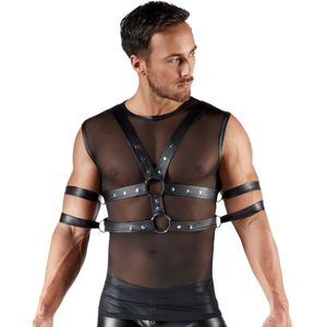 Svenjoyment Harnas Borst Bondage - Zwart